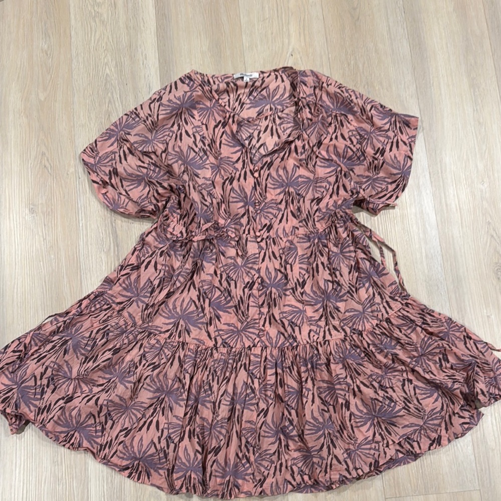 **Floral Pink and Black Dress
